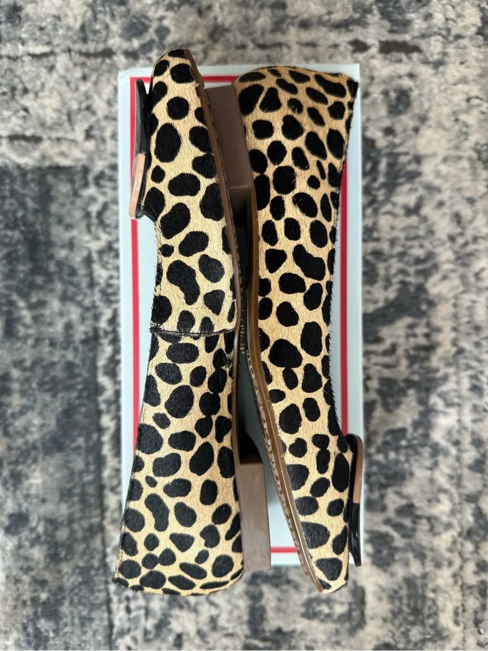 Frances Valentine Leopard Calf Hair Ballet Flats